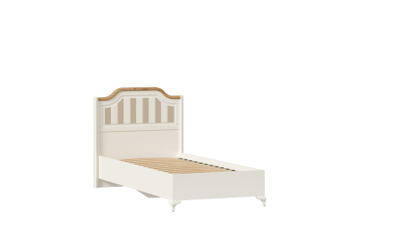 Вилладжио Кровать односпальная Алебастр/Дуб золотой)