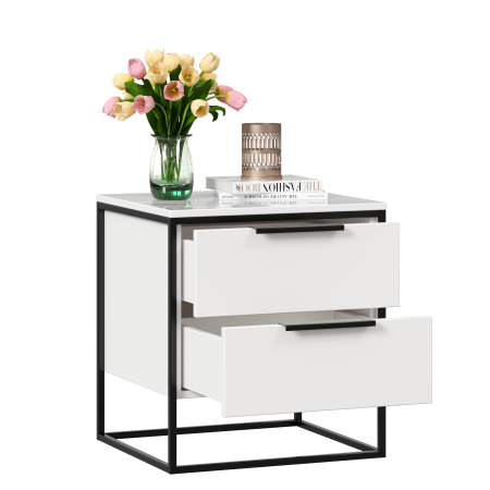 Норд Тумба прикроватная (Белый/Статуарио) Норд Тумба прикроватная (Белый/Статуарио)