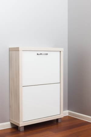 Обувница Люкс стекло белое Шкафы 2-х секционные