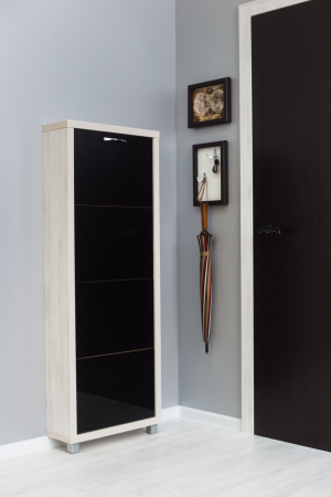 Обувница Люкс стекло черное Шкафы 4-х секционные