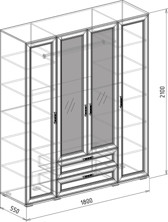 №26 Шкаф 4х 550