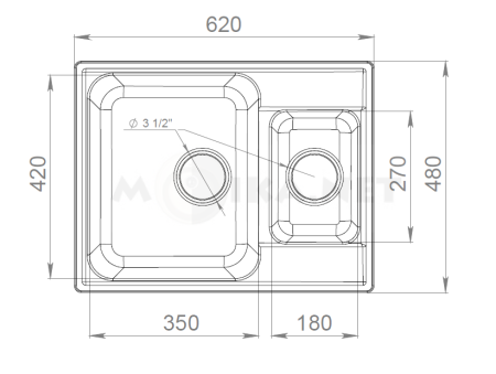 Кухонная мойка GRANFEST GF-Z09