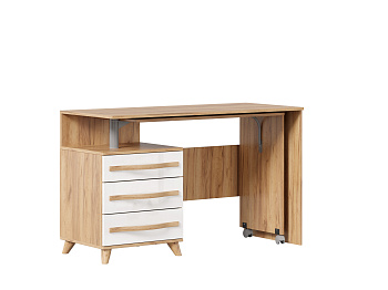 Марта-2 Стол левый (Дуб золотой/Белый глянец) Марта-2 Стол левый (Дуб золотой/Белый глянец)