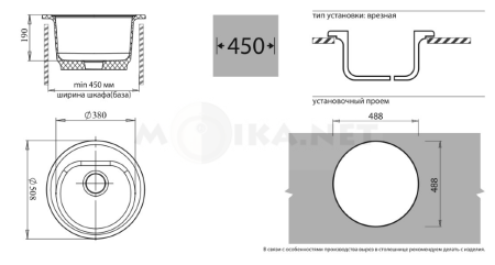 Кухонная мойка GRANFEST GF-R510