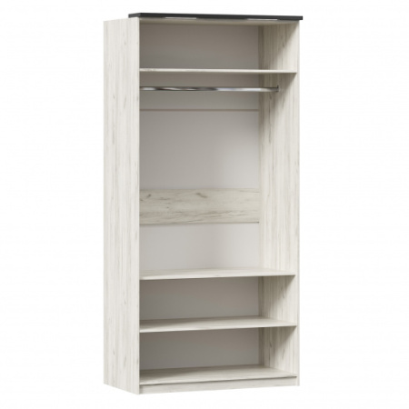 Техно Шкаф двухстворчатый (Дуб Крафт белый)