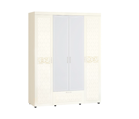 Шкаф четырехдверный с зеркалом Тиффани 93.14