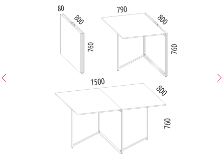 Стол-книжка Колибри 16 (01) Дуб Канадский-Черный