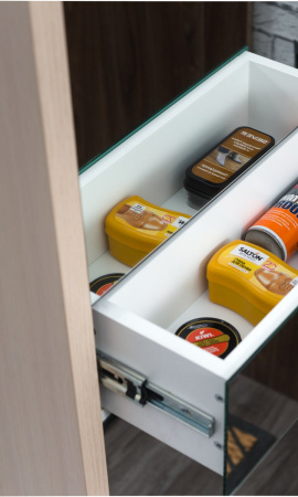 Обувница Люкс фасад зеркало Шкафы 5-ти секционные Плюс