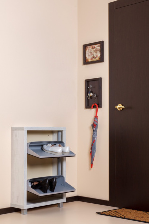 Обувница Люкс стекло черное Шкафы 2-х секционные