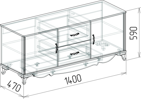 №8 Тумба ТВ(Изабелла) №8 Тумба ТВ(Изабелла)