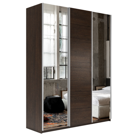 Шкаф-купе Прайм 3-х дверный (Зеркало, ЛДСП)