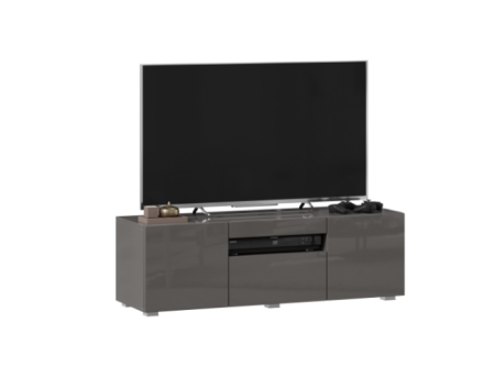 Бруклин Тумба под ТВ 1200 (Черный глянец), исполнение 3