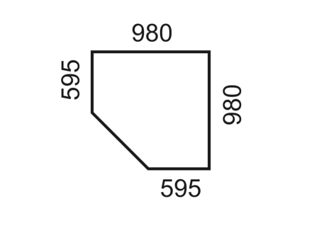 ШКАФ УГЛОВОЙ С ПОЛКАМИ 97Х97