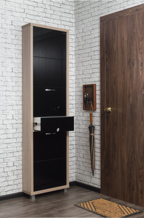 Обувница Люкс стекло черное Шкафы 5-ти секционные Плюс