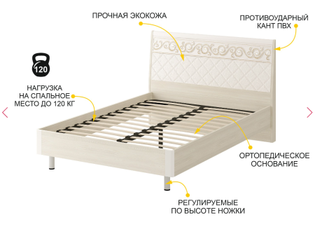 Кровать с ортопедическим основанием Тиффани 93 305