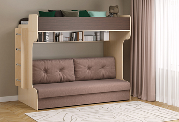 Кровать двухъярусная с диваном «Аризона»