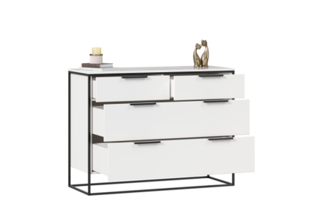 Норд Комод 1190 с 4 ящиками/Белый