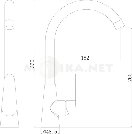 Смеситель TOPZERO WIX 204 SS