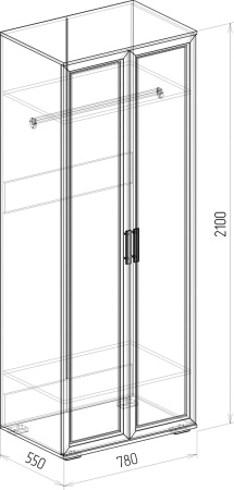 №6 Шкаф платяной 550 №6 Шкаф платяной 550