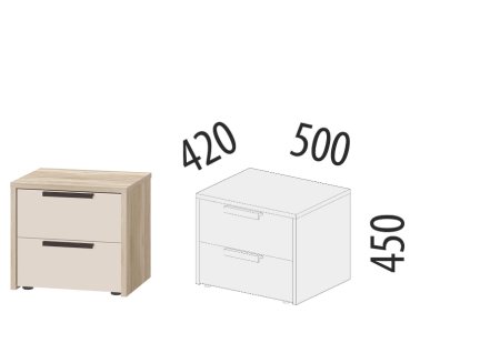 Тумба прикроватная Кашемир 900.07