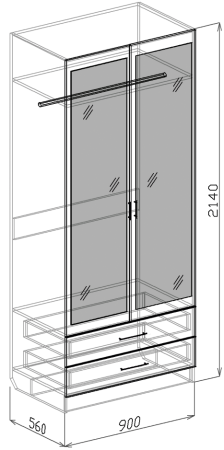 Шкаф 2х с ящиками (Роберта) Шкаф 2х с ящиками (Роберта)
