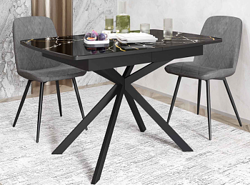 Обеденный стол Орфей 46 (03) Мрамор черный