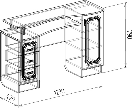 Туалетный стол (Тиффани)