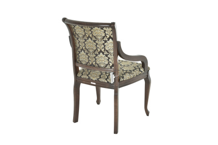 Стул из массива с подлокотниками Катарина МС с мягкой спинкой и сиденьем 