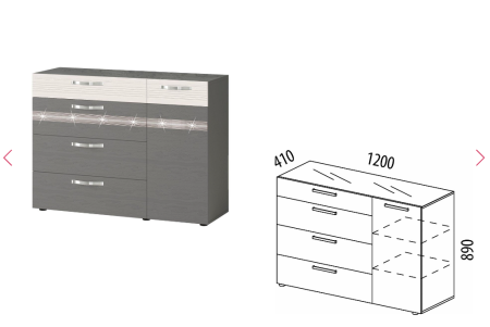 Тумба-комод Графит 604.33