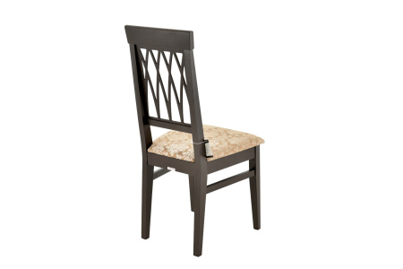 Стул из массива Кристиан с жёсткой спинкой и мягким сиденьем 