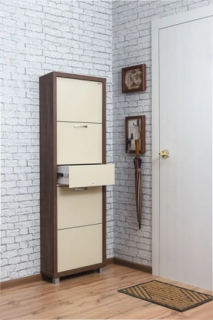 Обувница Люкс стекло капучино Шкафы 4-х секционные Плюс