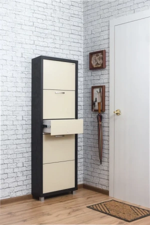 Обувница Люкс стекло капучино Шкафы 4-х секционные Плюс