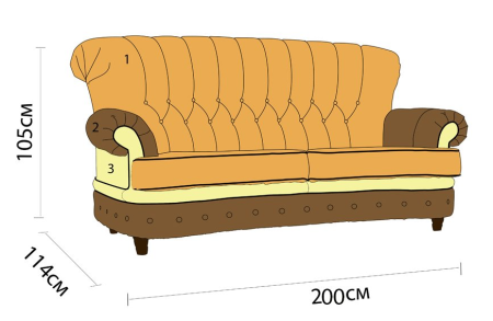 Диван Лувр 3-х местный