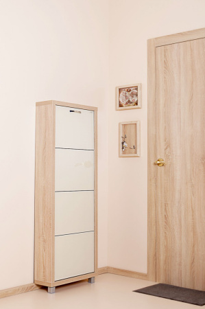 Обувница Люкс стекло капучино Шкафы 4-х секционные