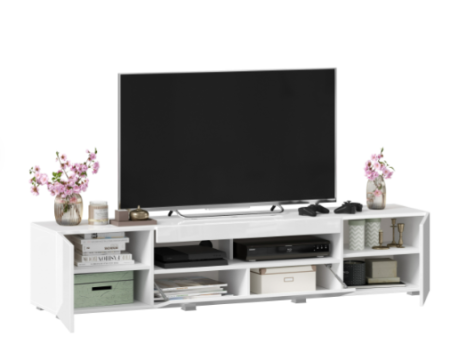 Бруклин Тумба под ТВ 1800 (Белый глянец), исполнение 1 Бруклин Тумба под ТВ 1800 (Белый глянец), исполнение 1