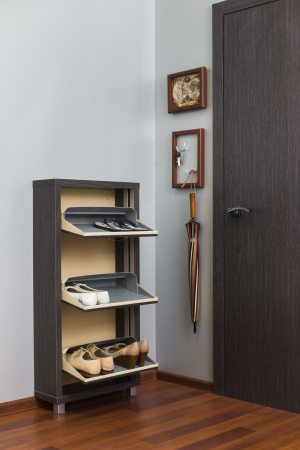 Обувница Люкс стекло капучино Шкафы 3-х секционные