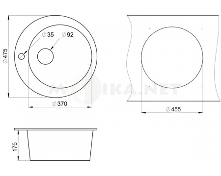 Кухонная мойка GRANULA GR-4801