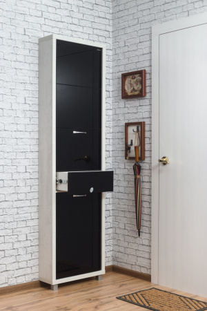 Обувница Люкс стекло черное Шкафы 5-ти секционные Плюс