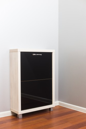 Обувница Люкс стекло черное Шкафы 2-х секционные