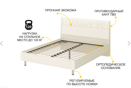 Кровать с ортопедическим основанием Тиффани 93 303