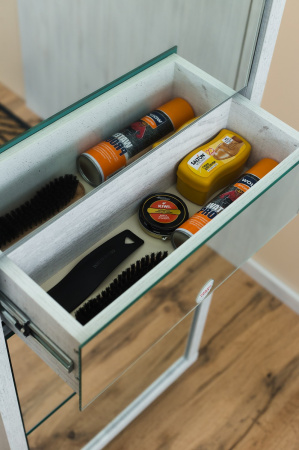 Обувница Люкс фасад зеркало Шкафы 5-ти секционные Плюс