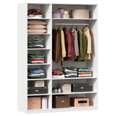 Норд Шкаф трехстворчатый с зеркалом (Белый/Статуарио)