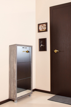 Обувница Люкс фасад зеркало Шкафы 3-х секционные