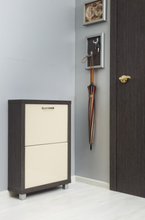 Обувница Люкс стекло капучино Шкафы 2-х секционные