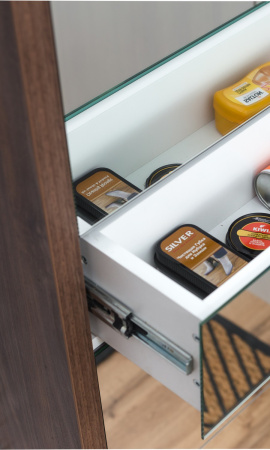 Обувница Люкс фасад зеркало Шкафы 5-ти секционные Плюс