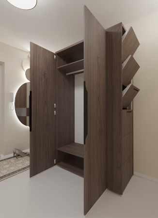 Шкаф для одежды СКАЙ 1000С Вяз швейцарский