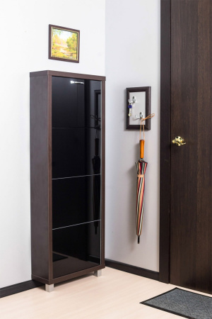 Обувница Люкс стекло черное Шкафы 4-х секционные