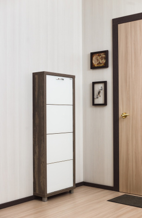 Обувница Люкс стекло белое Шкафы 4-х секционные