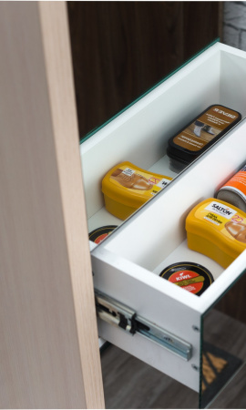 Обувница Люкс фасад зеркало Шкафы 5-ти секционные Плюс