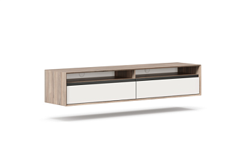 Электра Тумба ТВ 1800 (6651 д) (Вяз дымчатый/Белый)